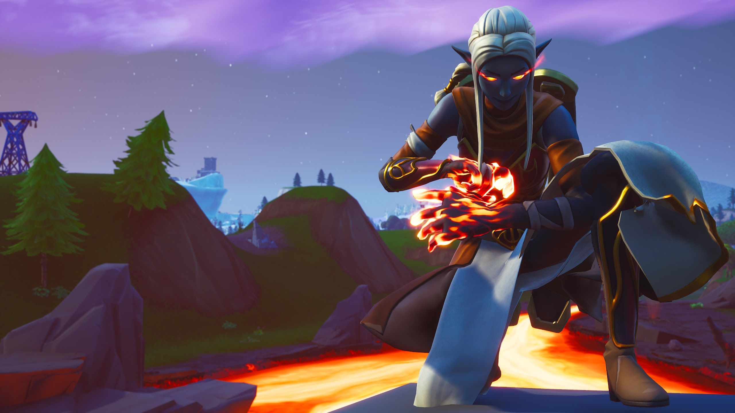 Personaggio Fortnite con fiamma blu, 2560x1440 1440p, Desktop