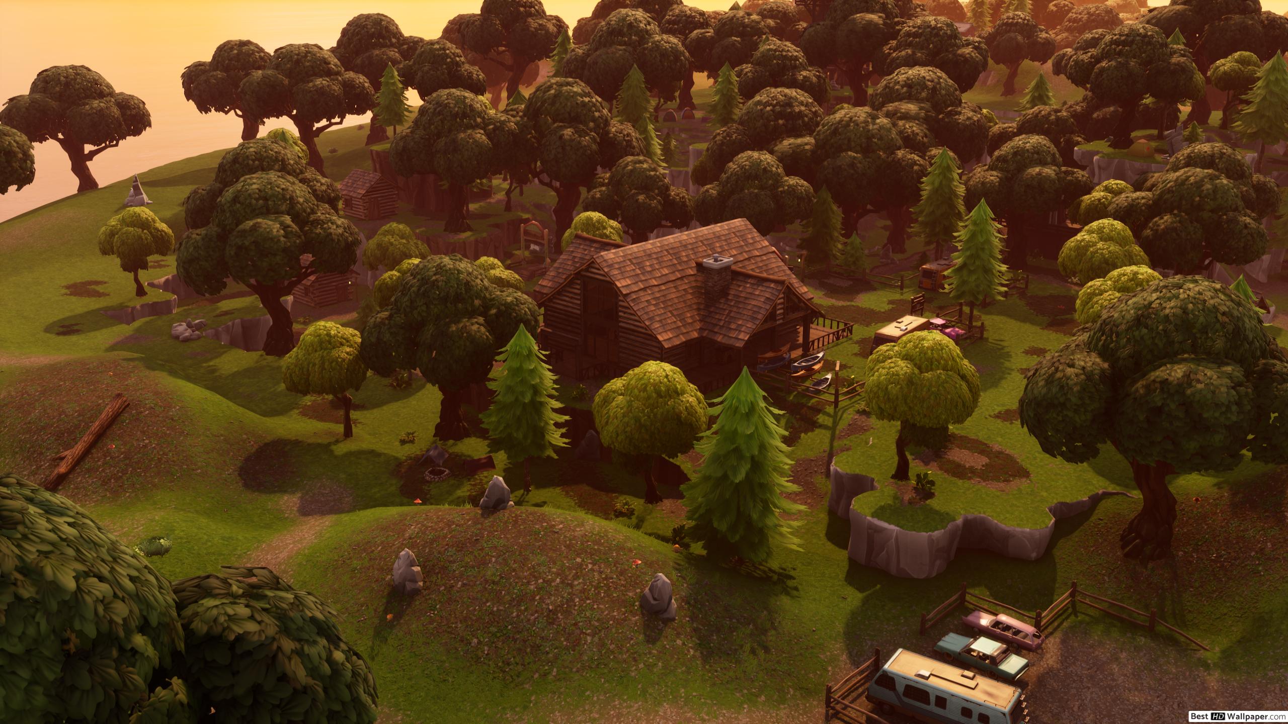 Lonely Lodge Fortnite foresta, 2560x1440 1440p, Desktop