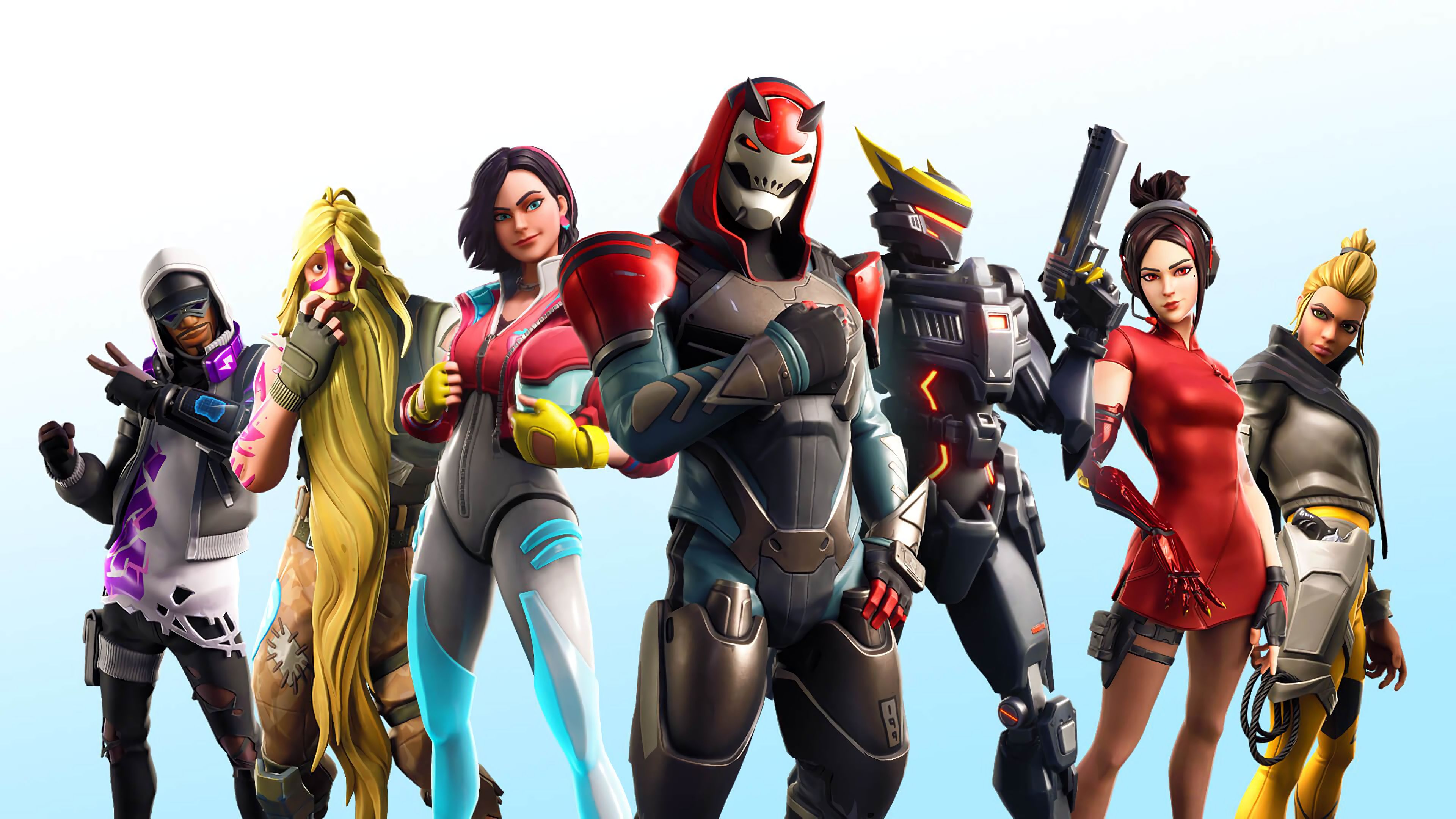 Fortnite personaggi battle pass skins, 3840x2160 Ultra HD, 4K TV