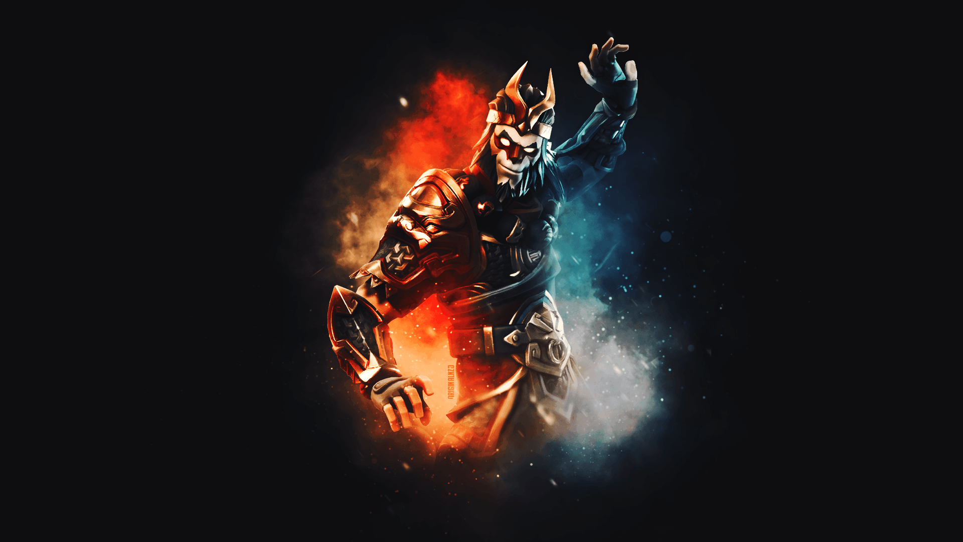 Wukong Fortnite fumo rosso blu, 1920x1080 1080p, Laptop