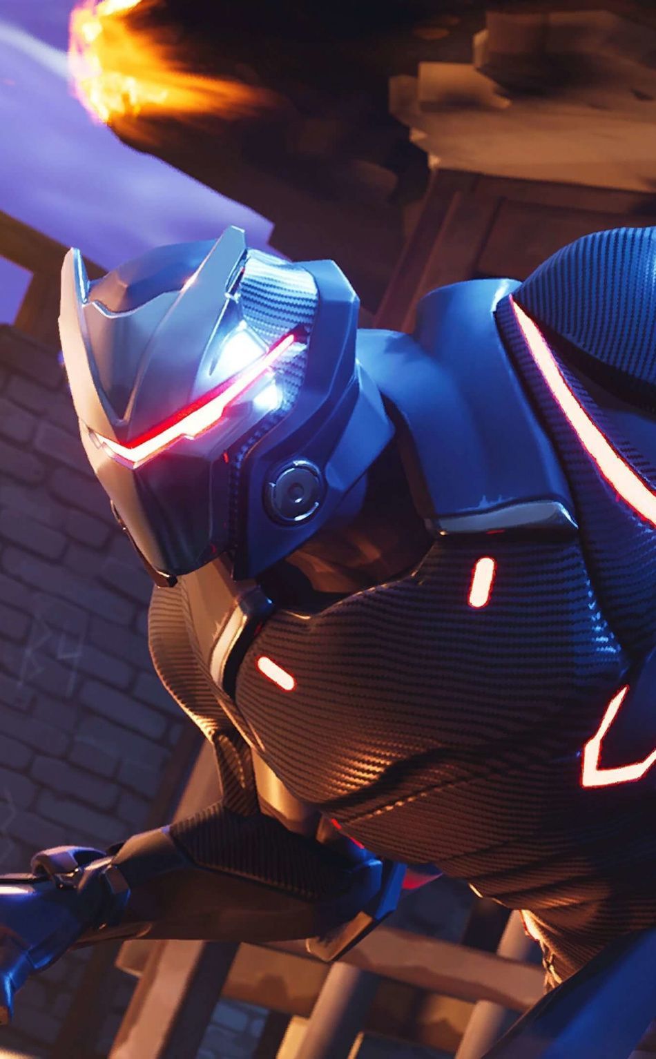 Personaggio robotico Fortnite blu, 950x1534 Full HD Verticale, Smartphone