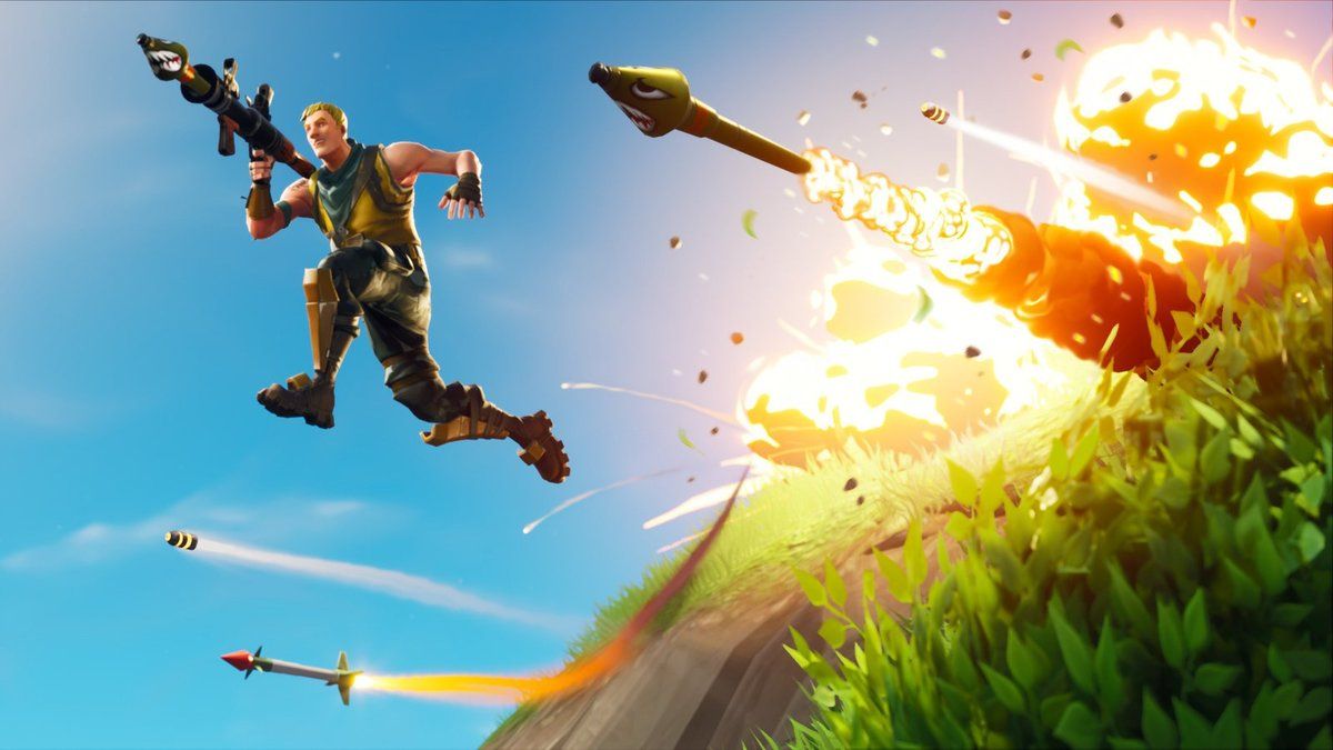 Personaggio Fortnite esplosione razzo, 1200x675 HD, Laptop
