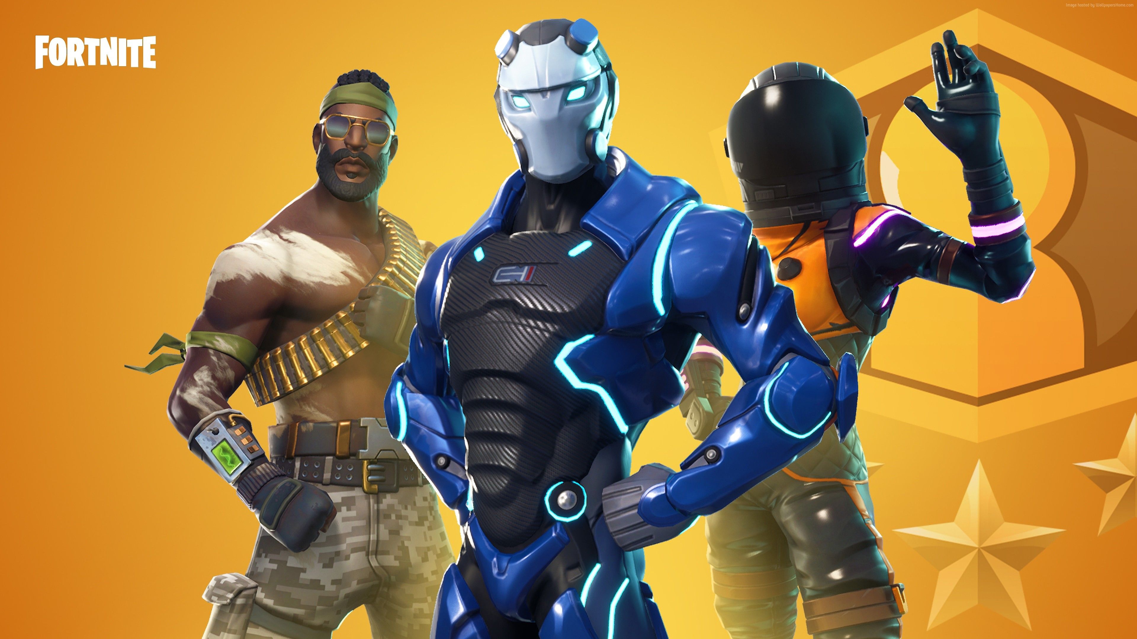 Personaggi Fortnite skin arancione, 3840x2160 4K Ultra HD, Monitor 4K