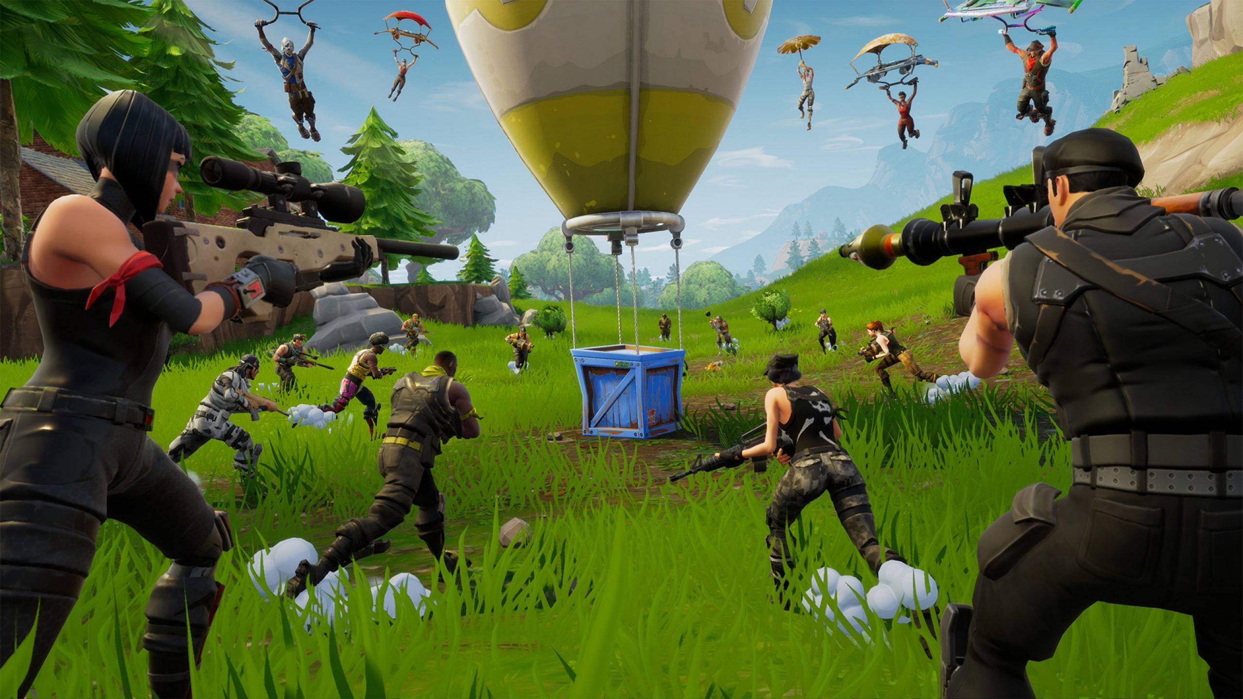 Personaggi Fortnite battaglia campo, 2560x1440 QHD, Laptop