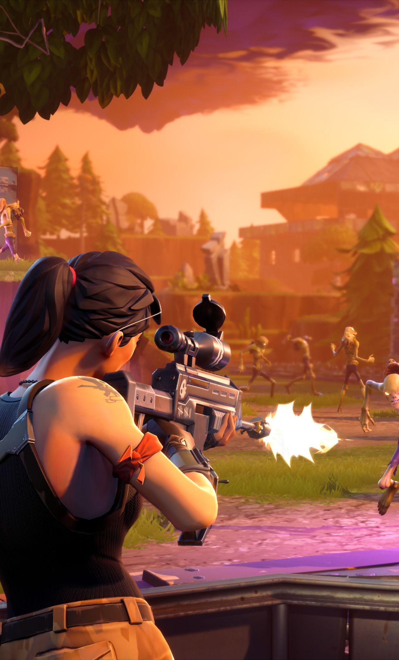 Personaggi Fortnite con armi, 3840x2400 4K, Desktop 4K