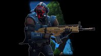 Personaggio Fortnite con fucile, 1080x1920 Full HD Verticale, Smartphone