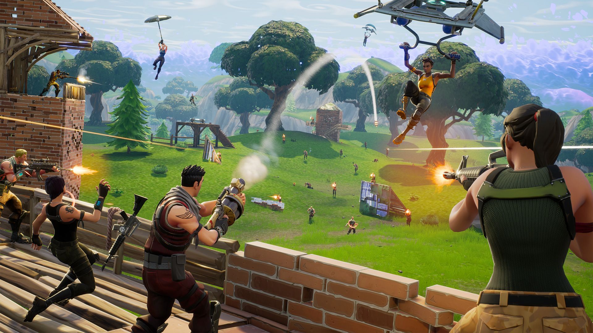 Battaglia con armi Fortnite, 1920x1080 Full HD 1080p, PC