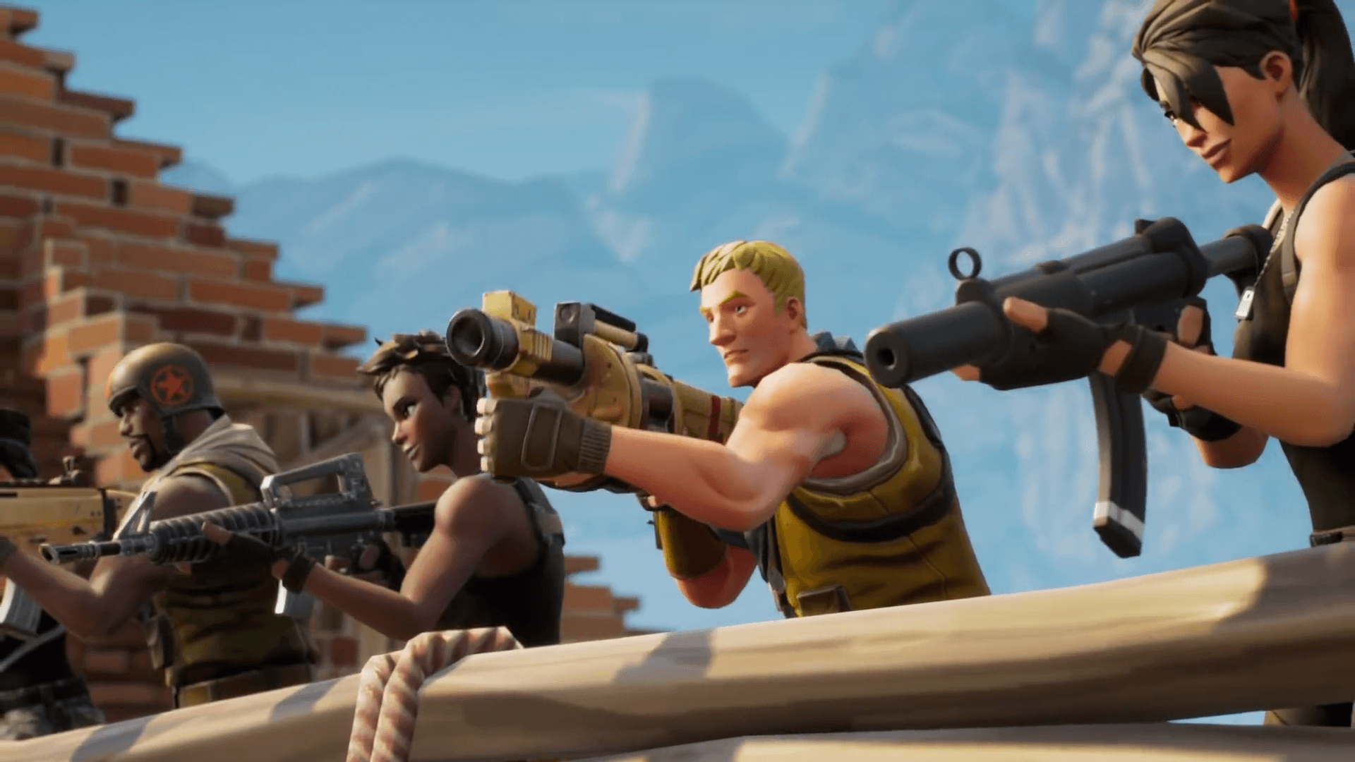 Personaggi Fortnite con armi, 1920x1080 1080p, PC Desktop