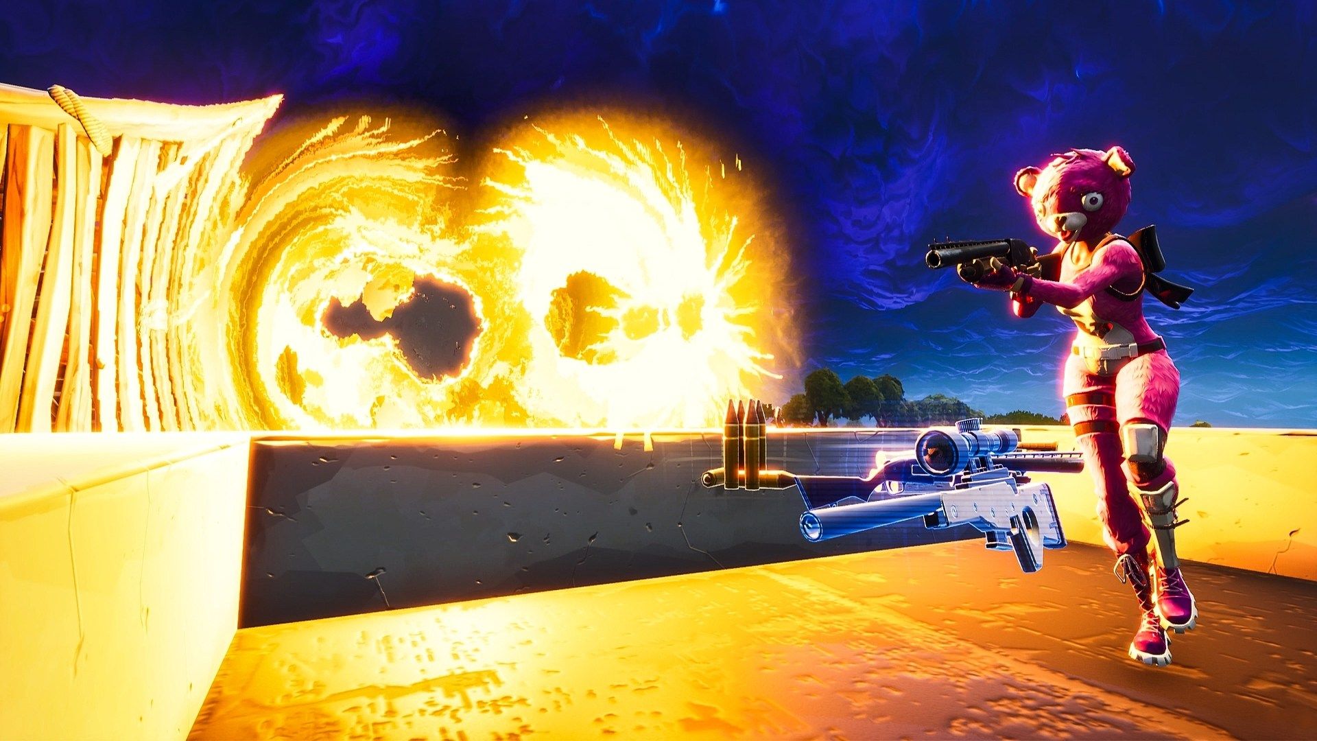 Personaggio Fortnite con armi, 1920x1080 1080p, Desktop