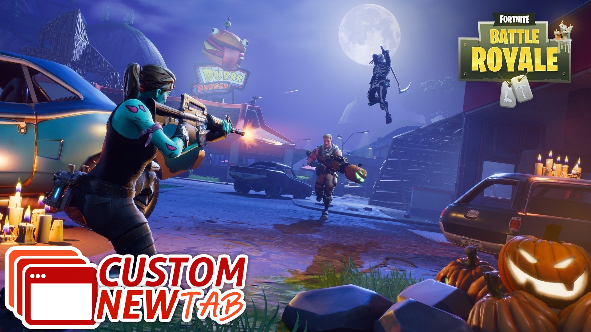 Personaggi Fortnite con fucile, 1920x1080 Full HD, PC Desktop