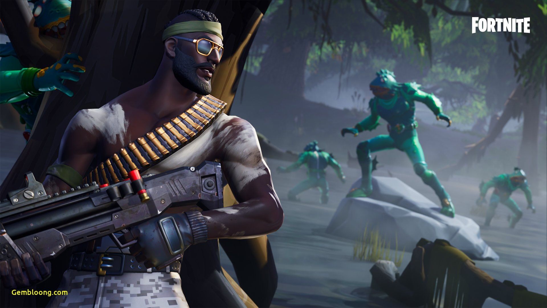 Personaggio Fortnite con pistola, 3840x2160 4K, Desktop 4K