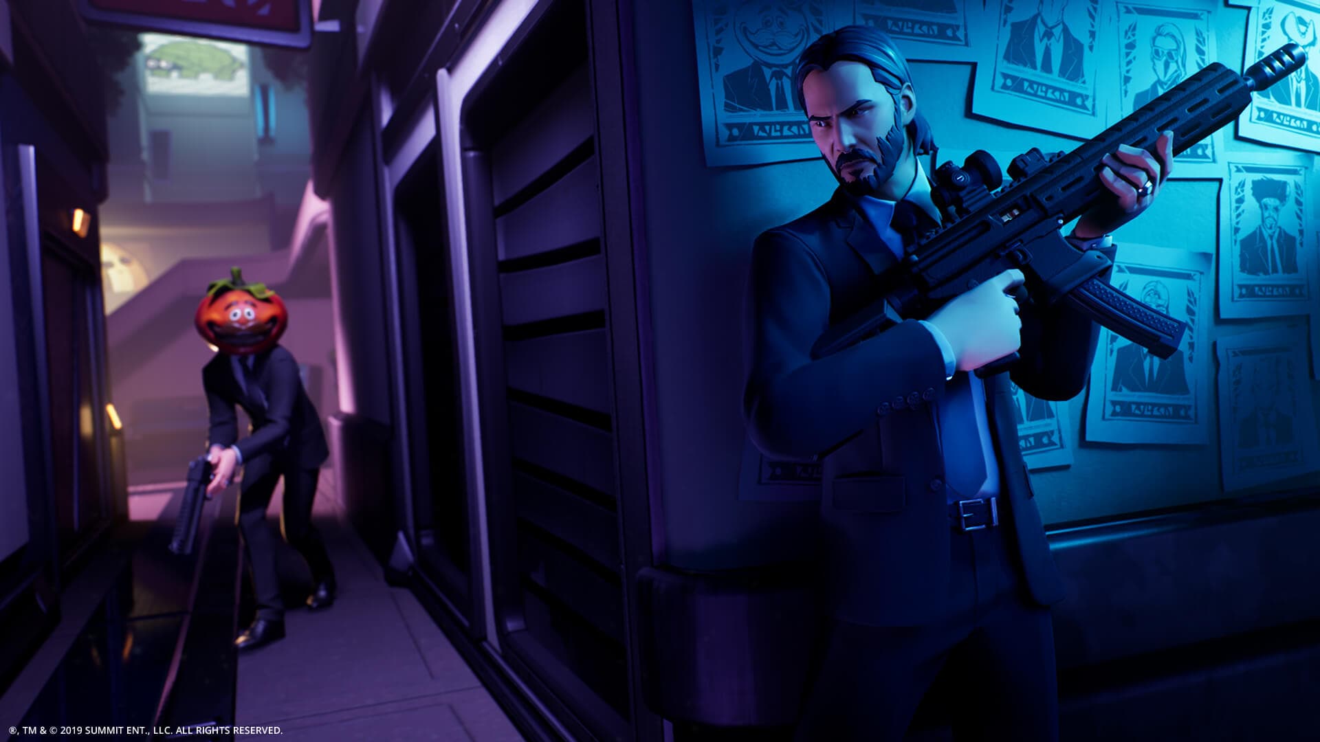 John Wick con fucile Fortnite, 1920x1080 Full HD, PC