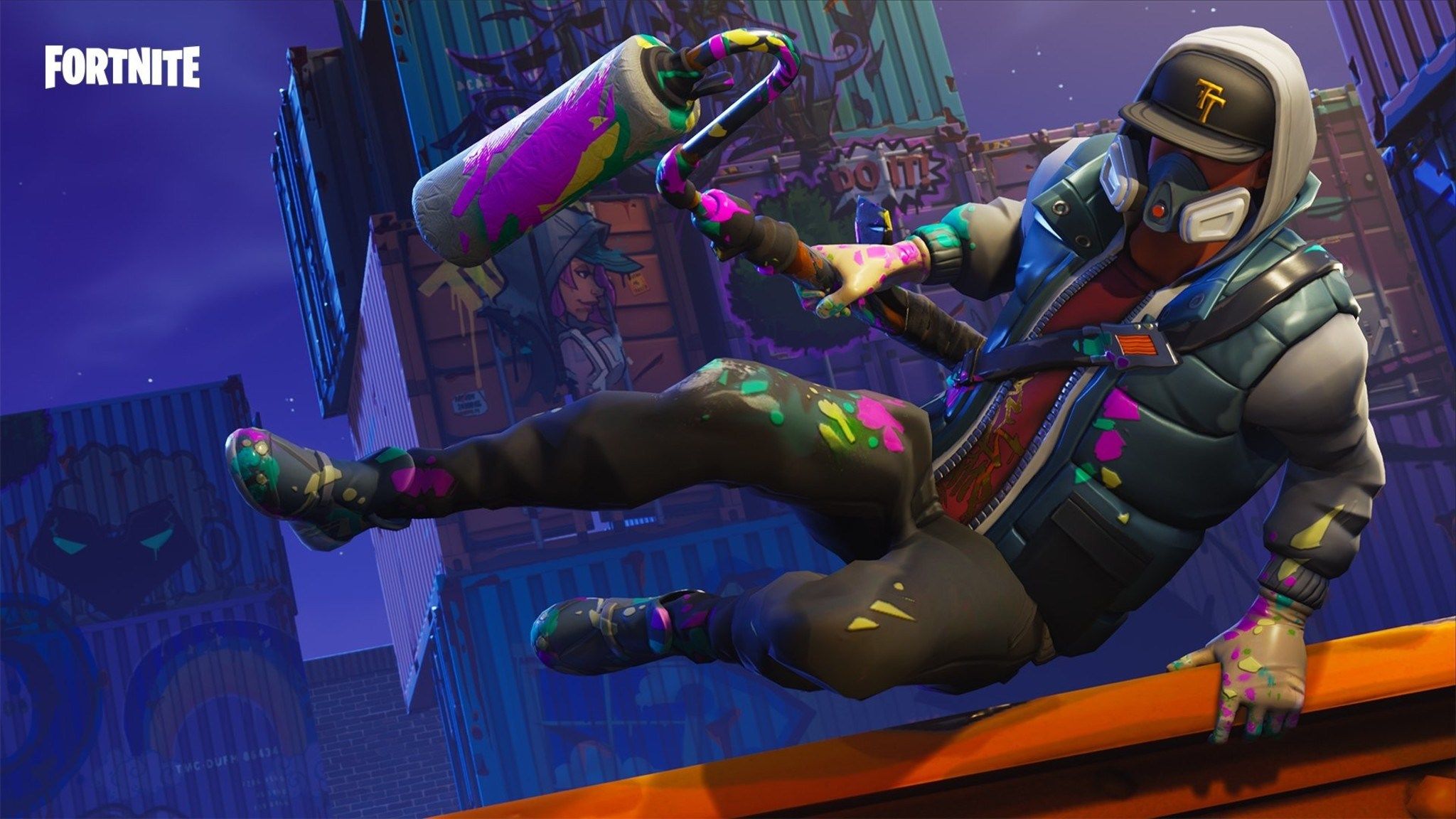 Personaggio Fortnite con vernice, 2048x1152 Hi-Res, Desktop
