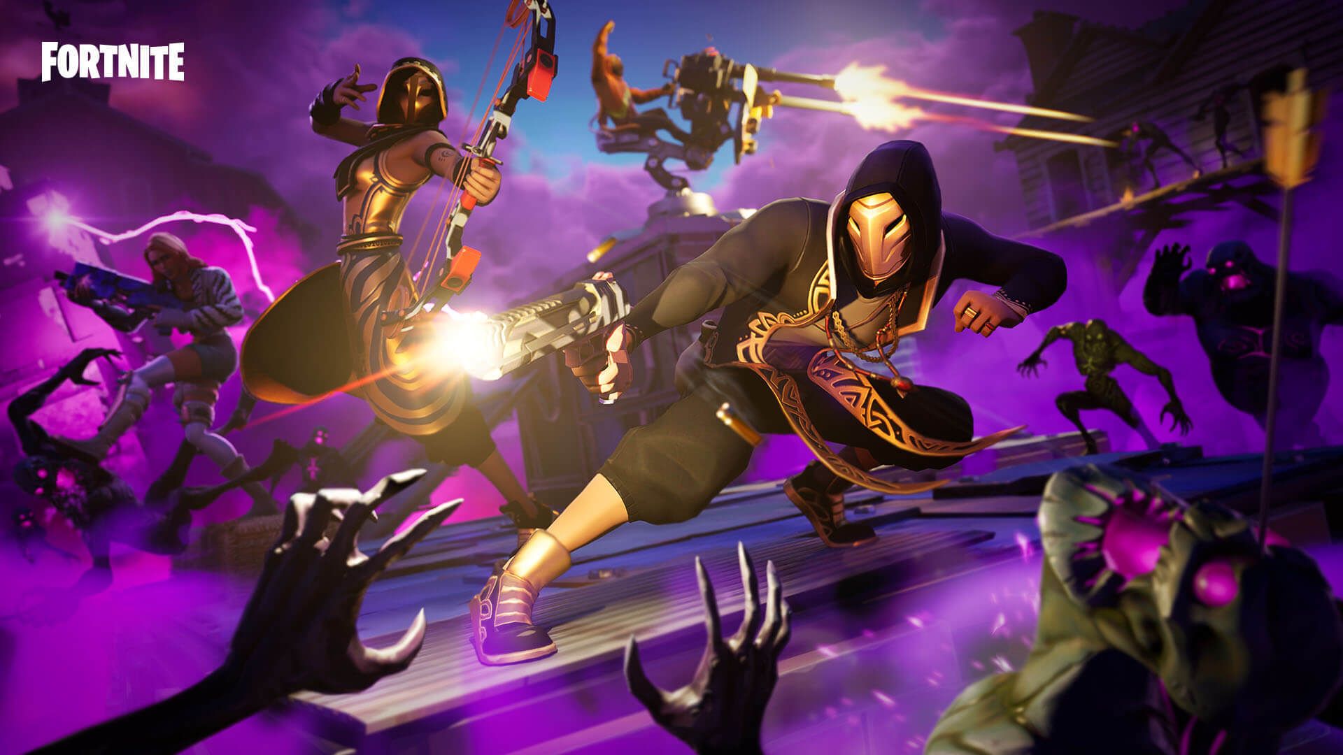 Personaggi Fortnite battaglia zombie, 1920x1080 Full HD 1080p, PC