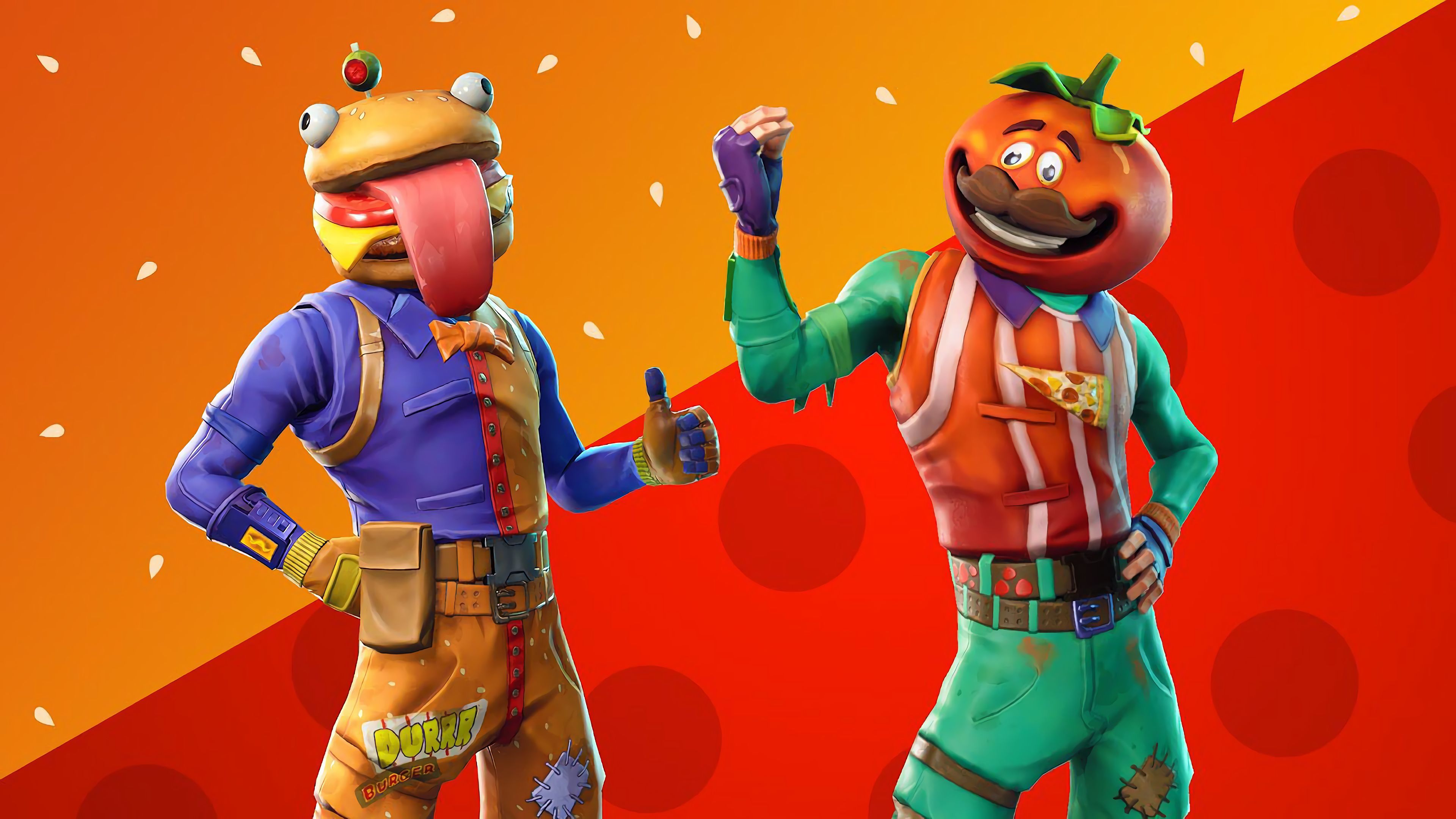 Durr Burger contro Tomato Fortnite, 1366x768 720p, iMac