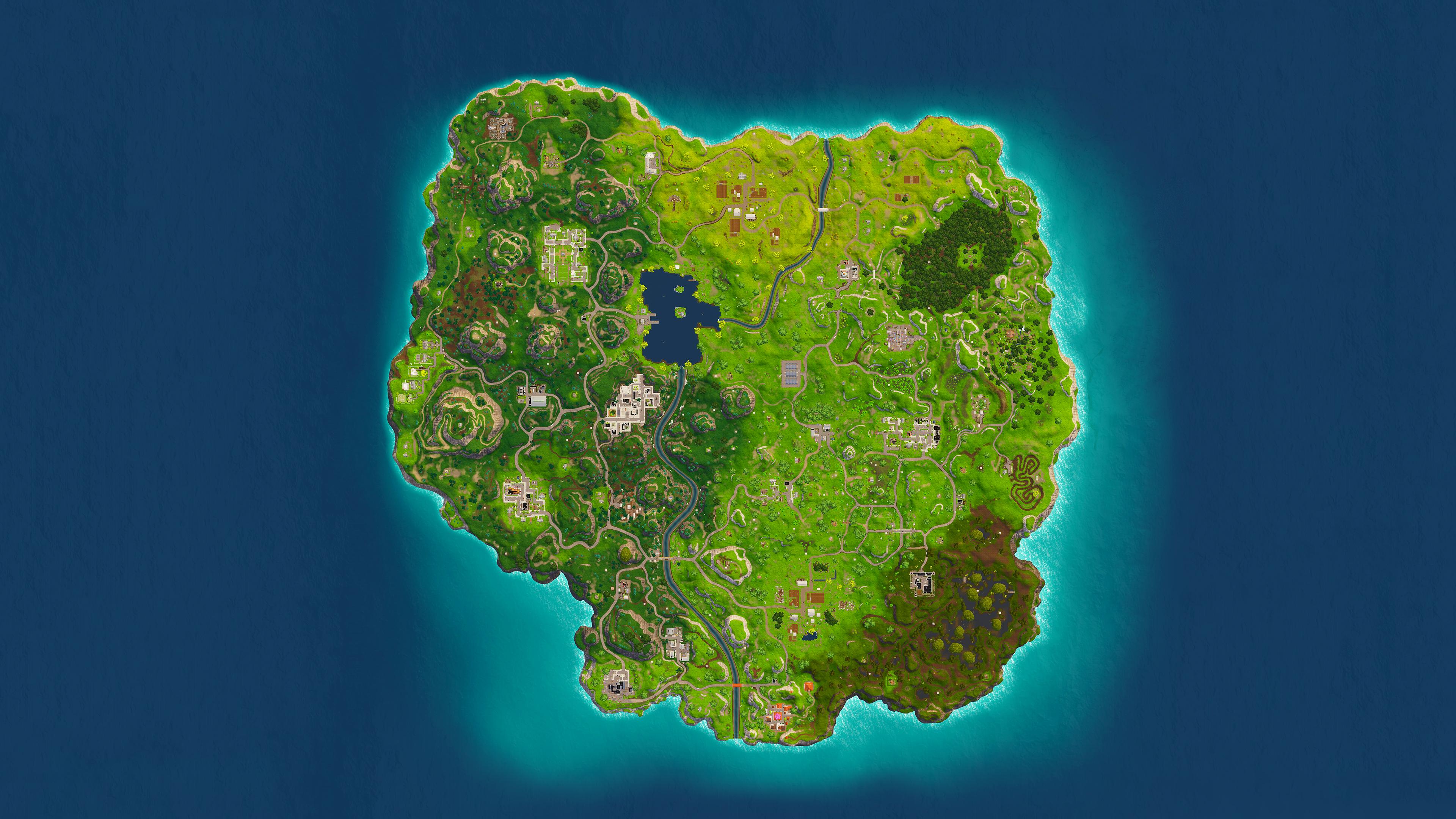 Mappa isola Fortnite, 3840x2160 4K, Desktop 4K
