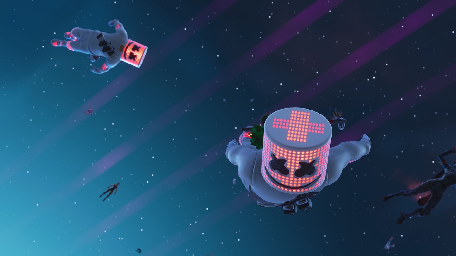 Marshmello Fortnite skydive spazio, 1920x1080 Full HD 1080p, Desktop