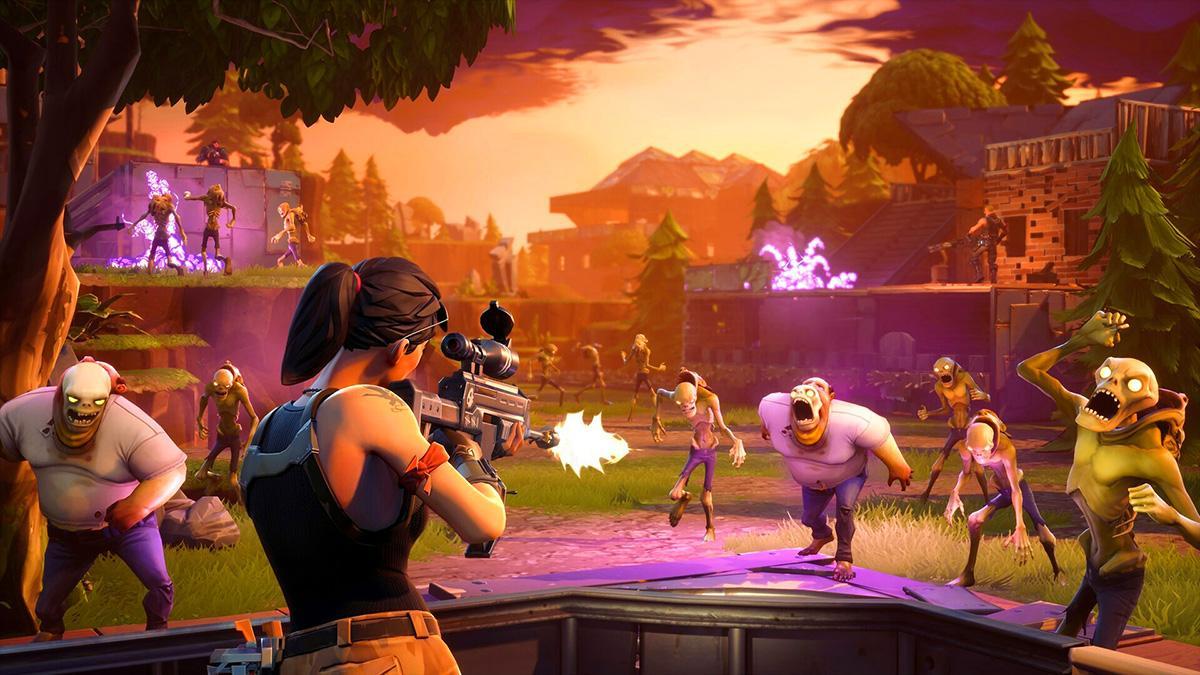 Personaggio Fortnite combatte zombie, 1200x675 HD, Desktop