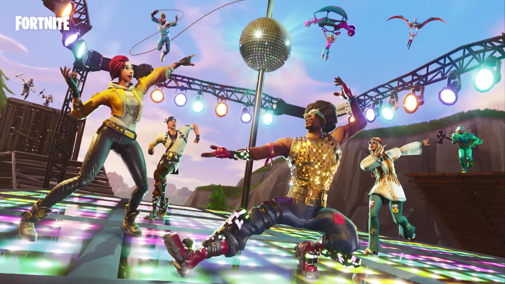 Personaggi Fortnite Default ballano disco, 1920x1080 Full HD 1080p, PC Desktop