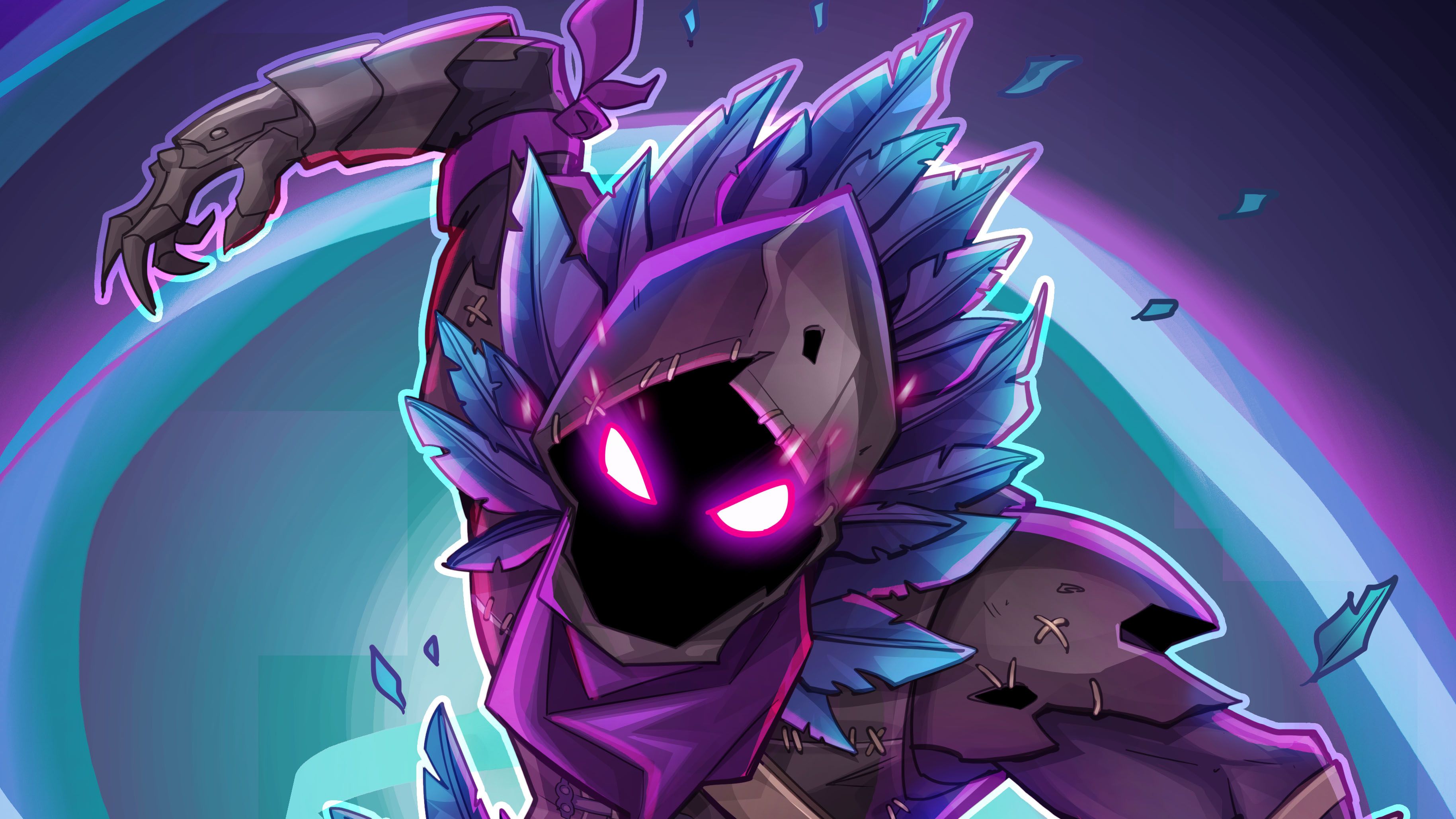 Raven Fortnite fan art, 3658x2058 WQXGA, Monitor Gaming