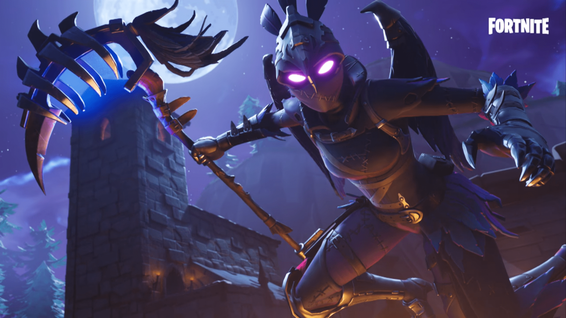 Personaggio scheletro Fortnite notturno, 1920x1080 Full HD, PC