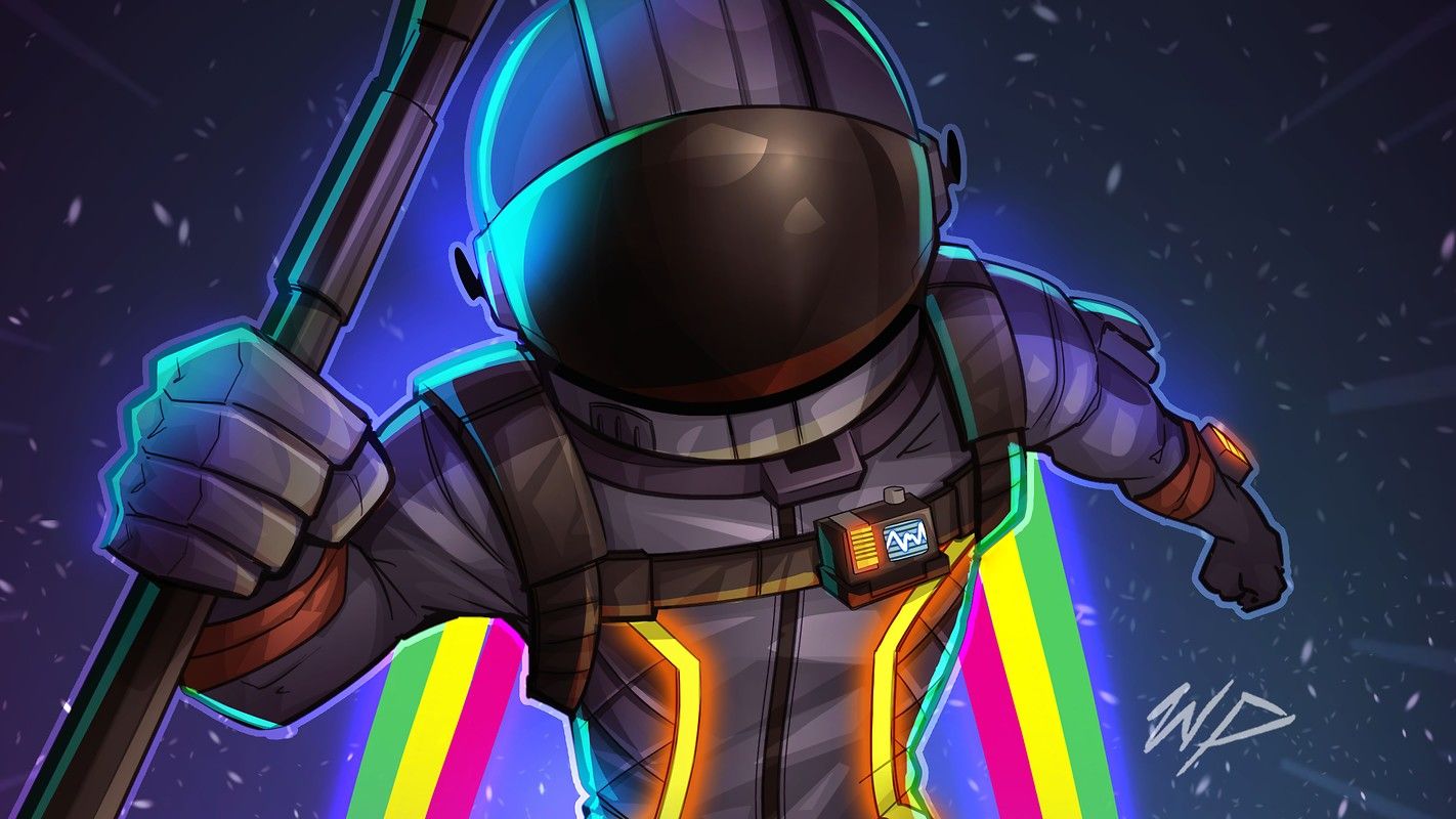 Fortnite Default skin astronauta, 1422x800 HD, Desktop