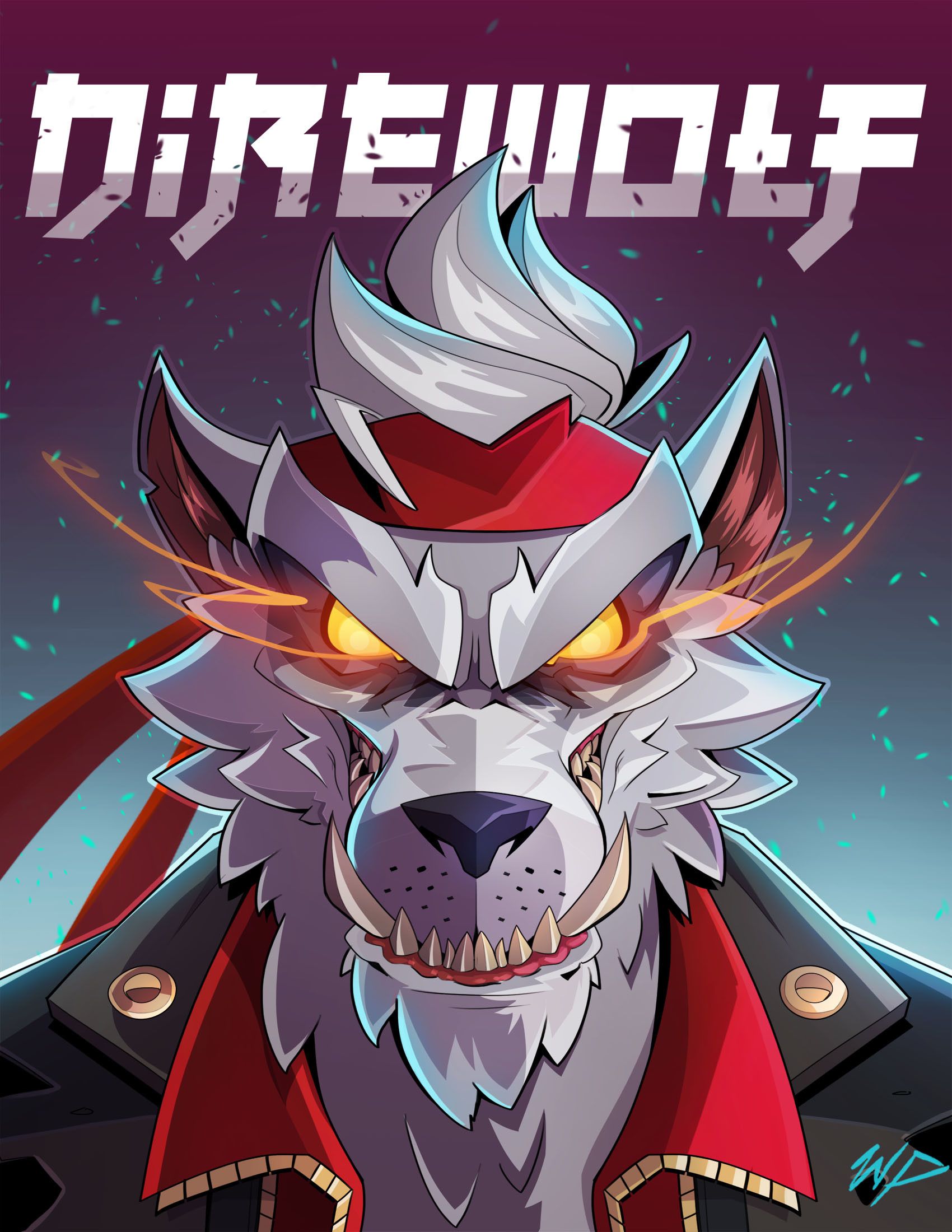Direwolf Fortnite personaggio bianco, battle royale, 1700x2200 Verticale, Telefono