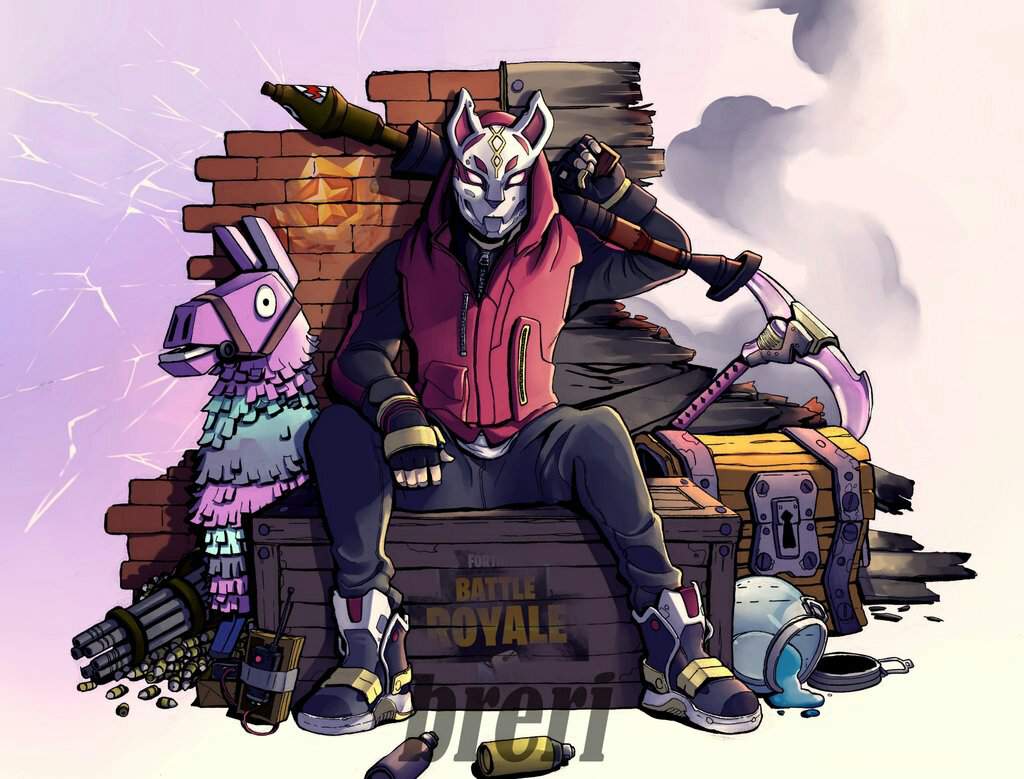 Drift Fortnite battle royale scena, 1300x650 HD, Desktop