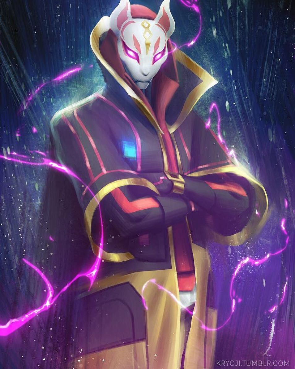 Drift Fortnite maschera viola, battle royale, 954x1192 Verticale, Telefono
