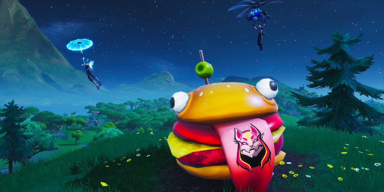 Durr Burger Fortnite paesaggio notturno, 1300x651 720p, PC