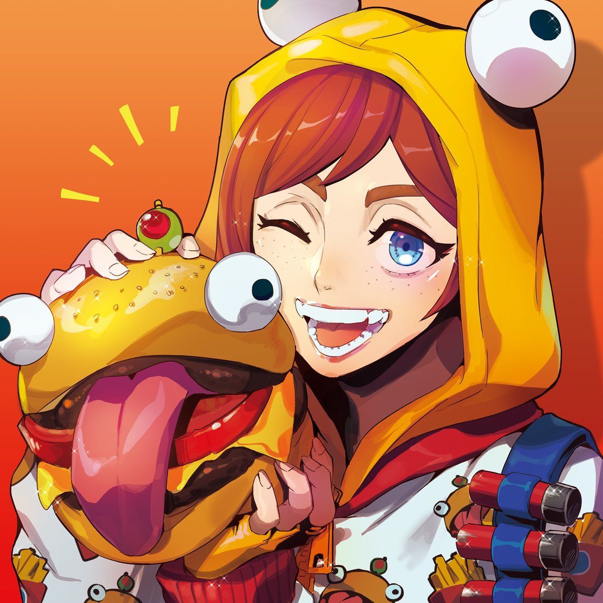 Durr Burger Fortnite personaggio 3D, 1920x1080 Full HD, PC Desktop