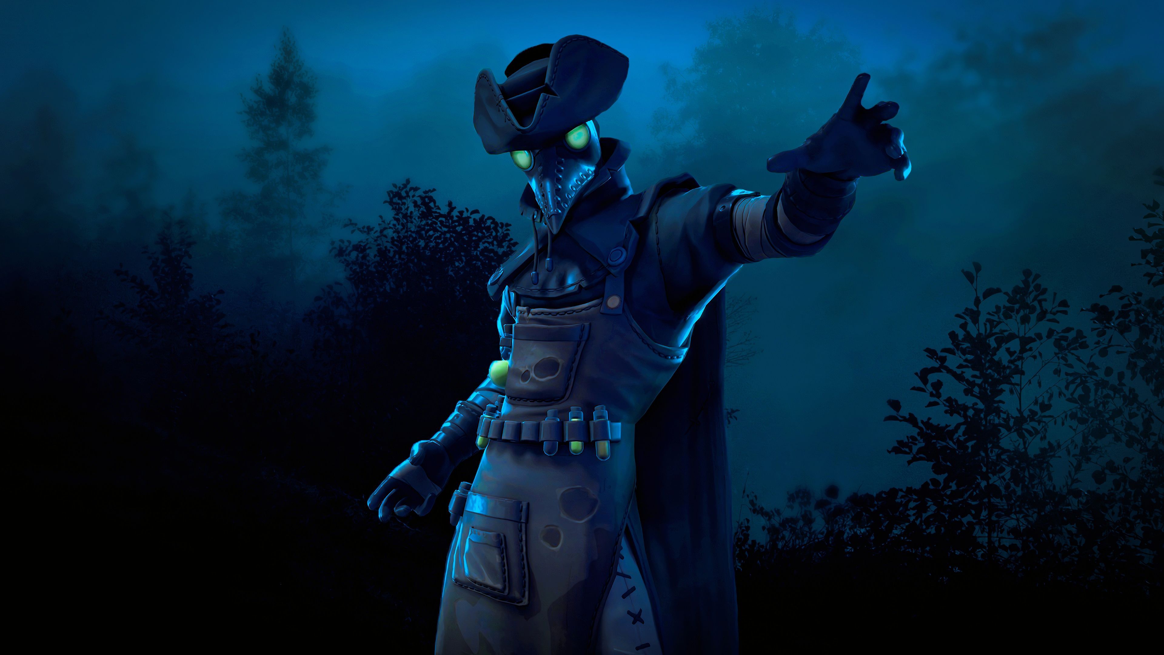 Personaggio Fortnite mascherato notte, 3840x2160 4K Ultra HD, Monitor 4K