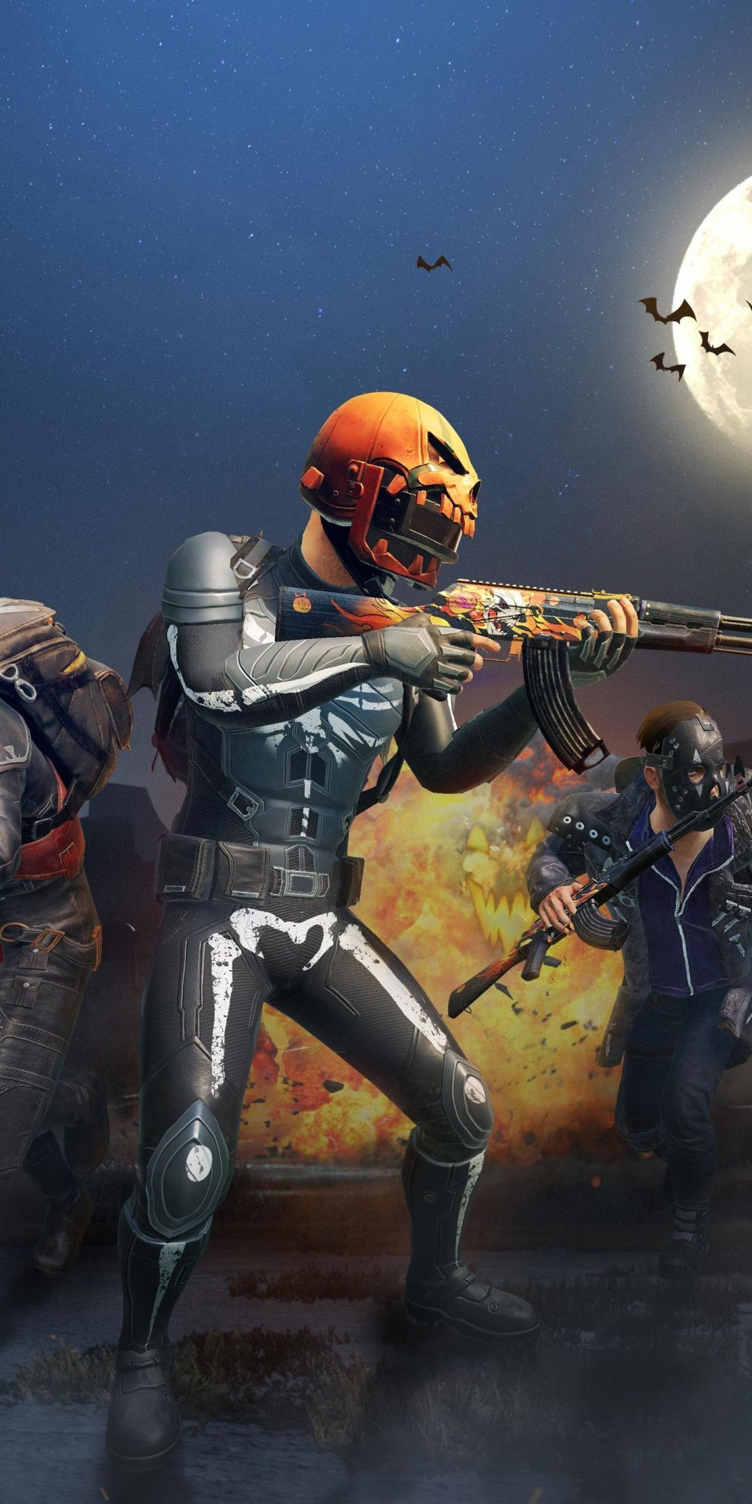 Personaggio Fortnite maschera arancione Halloween, 1080x2160 Verticale, Android