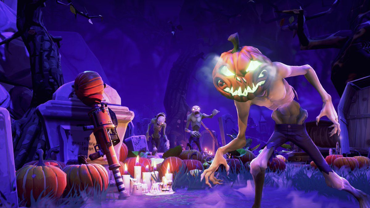 Fortnite personaggio zucca Halloween, 1200x675 HD, iMac