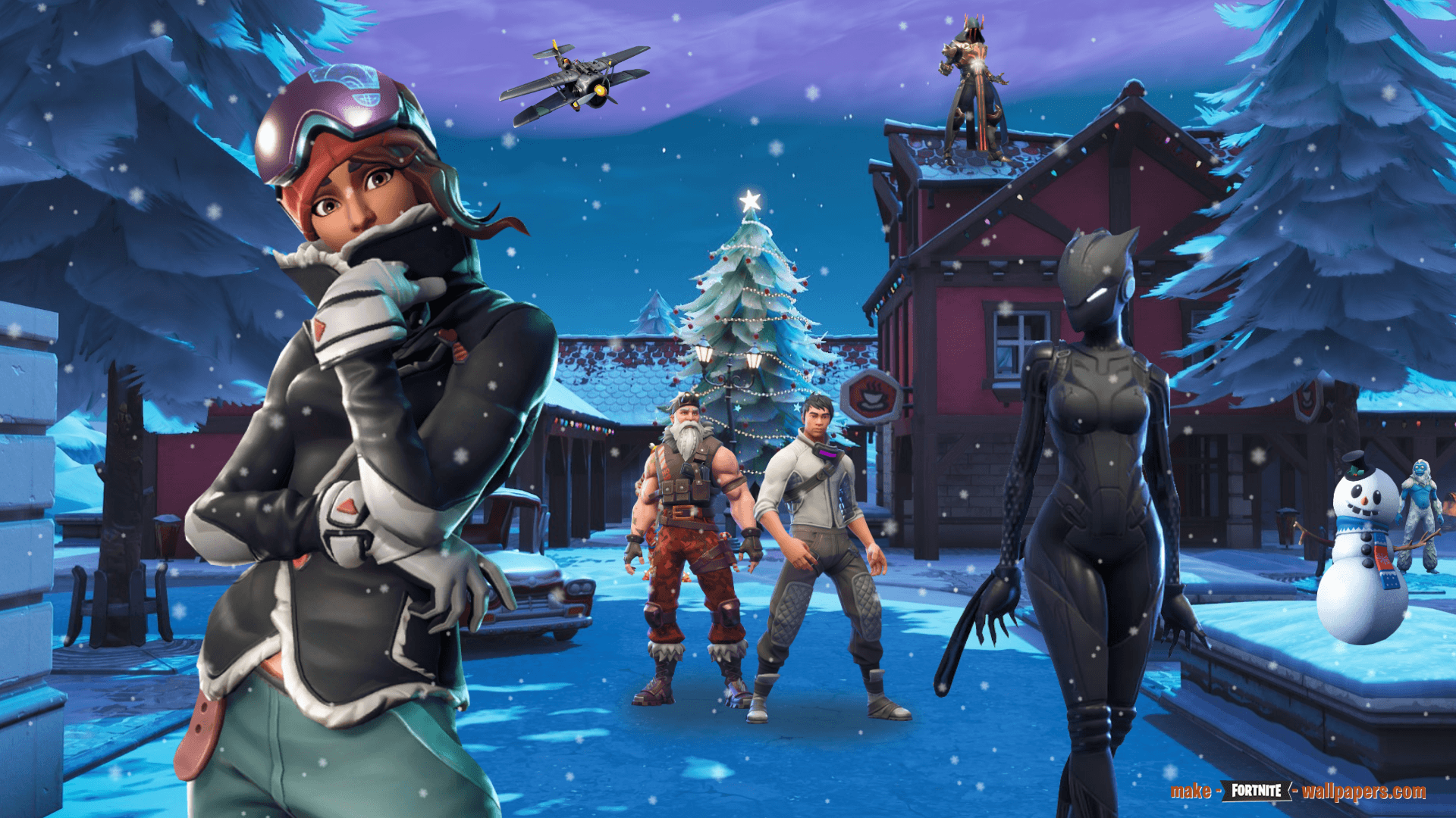 Personaggio Fortnite albero di Natale, 1920x1080 Full HD 1080p, Desktop