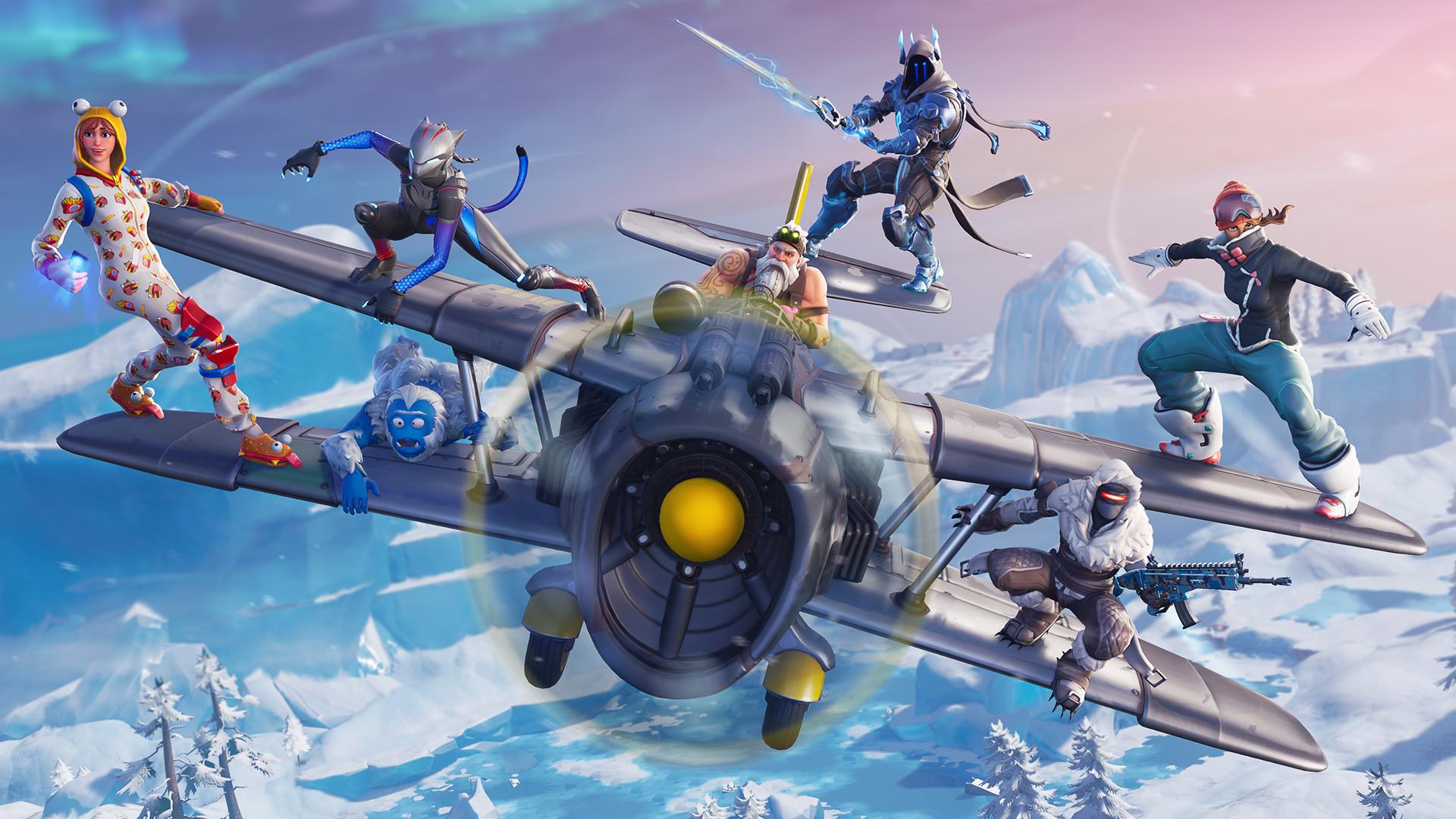 Personaggi Fortnite invernali natalizi, 3840x2160 Ultra HD, Monitor 4K