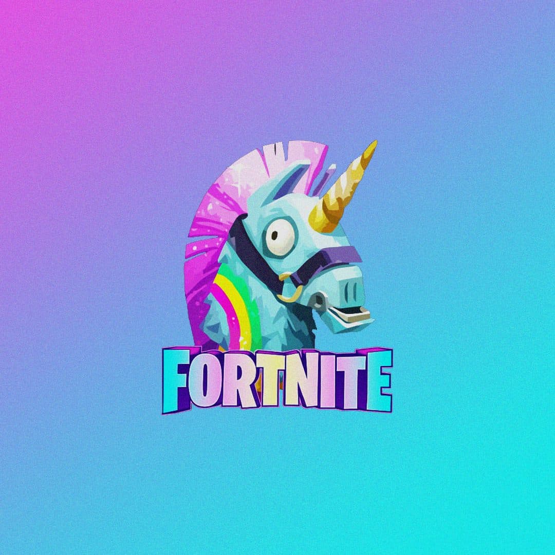 Lama Fortnite testa colorata, 1080x1080 HD, PC Desktop