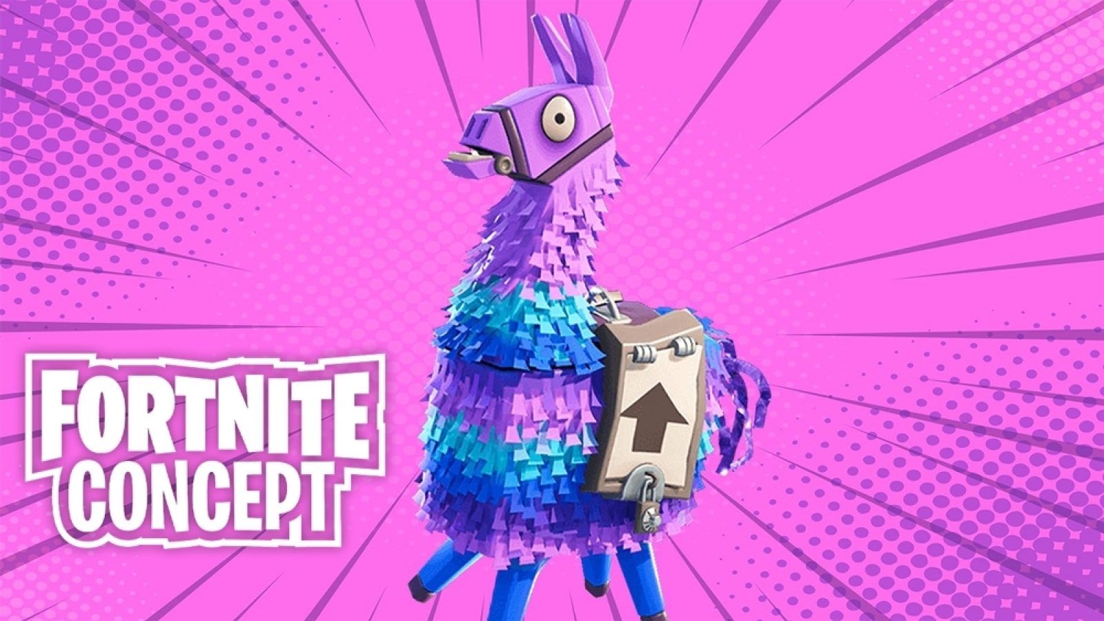 Lama piñata Fortnite Concept, battle royale, 1600x900 HD Ready, Desktop