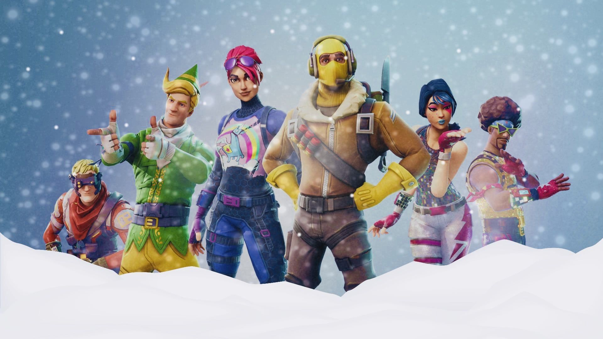 Robot Fortnite skin invernale, Epic Games, 1600x900 900p, Laptop
