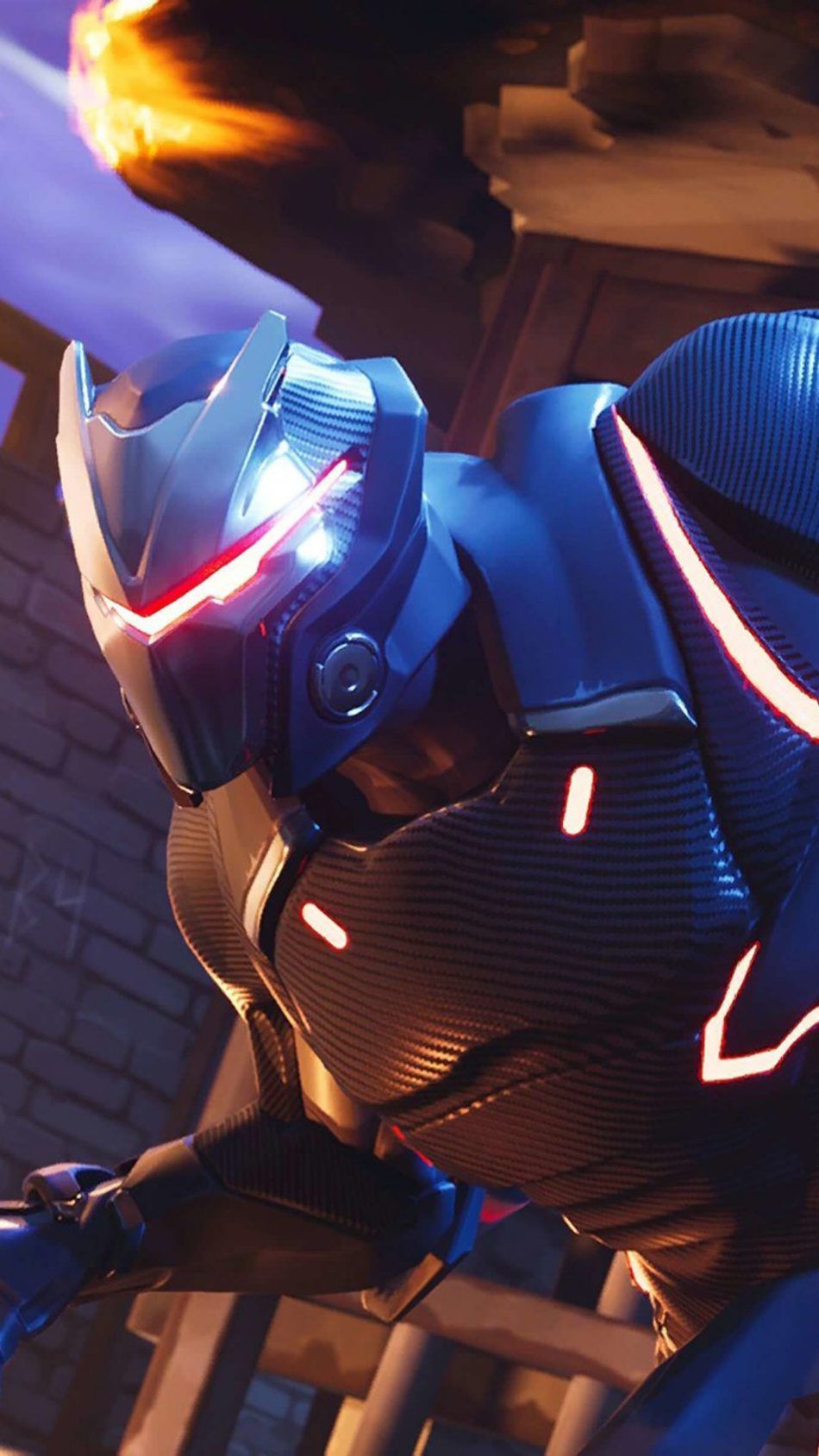 Omega Fortnite armatura futuristica, 950x1689 Verticale, Telefono