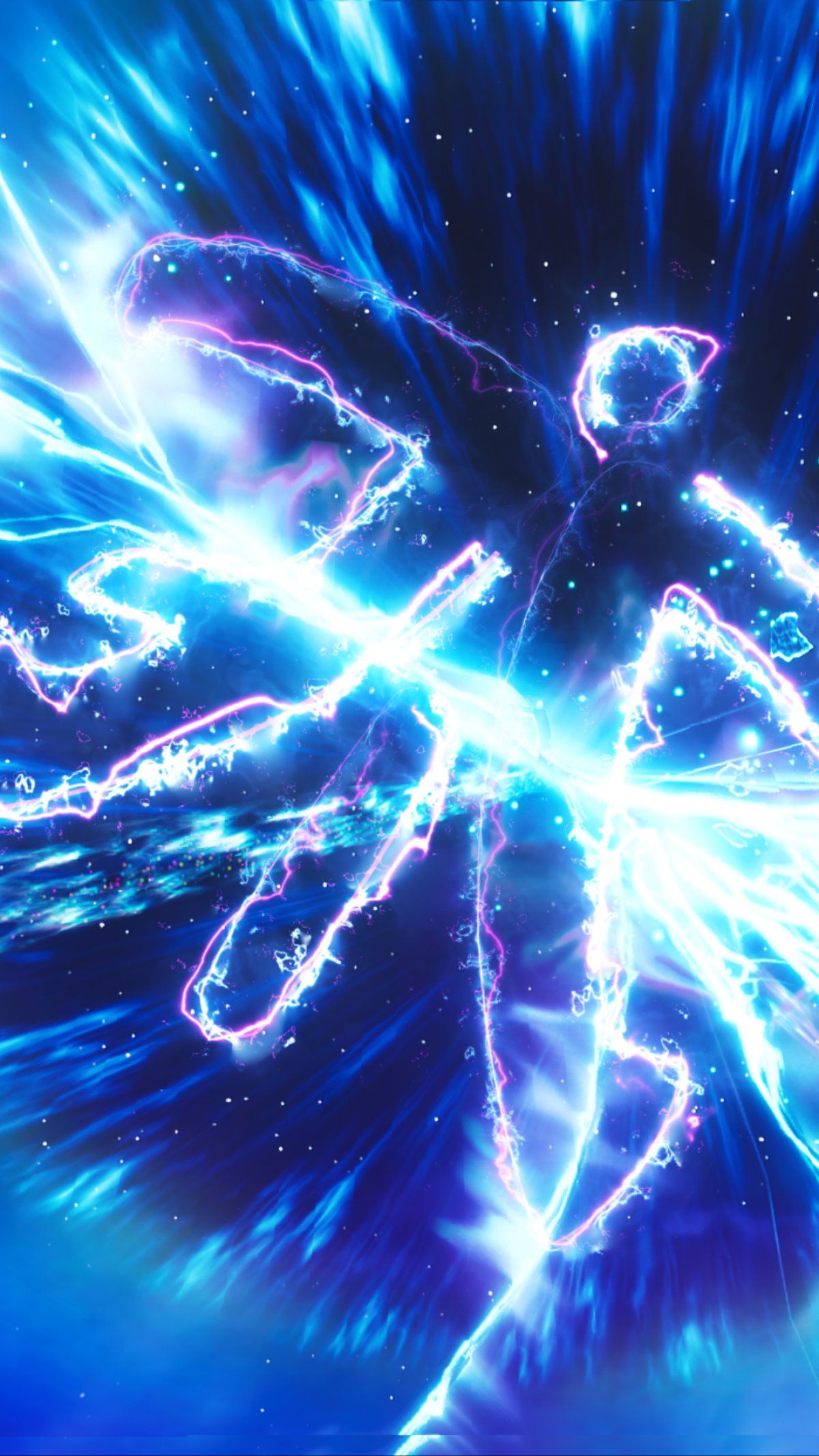 Personaggio energia blu Fortnite, 1200x2133 Verticale, Mobile