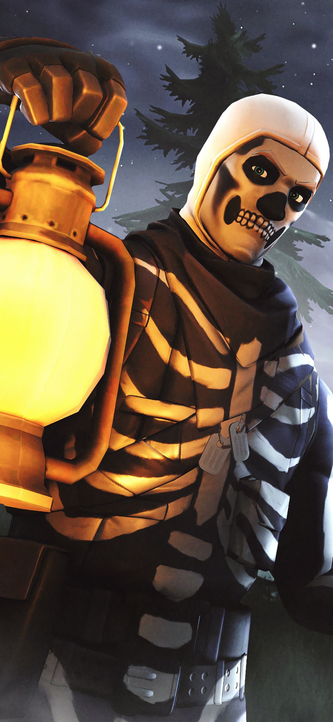 Skull Trooper Fortnite lanterna, 1125x2436 Verticale, iPhone