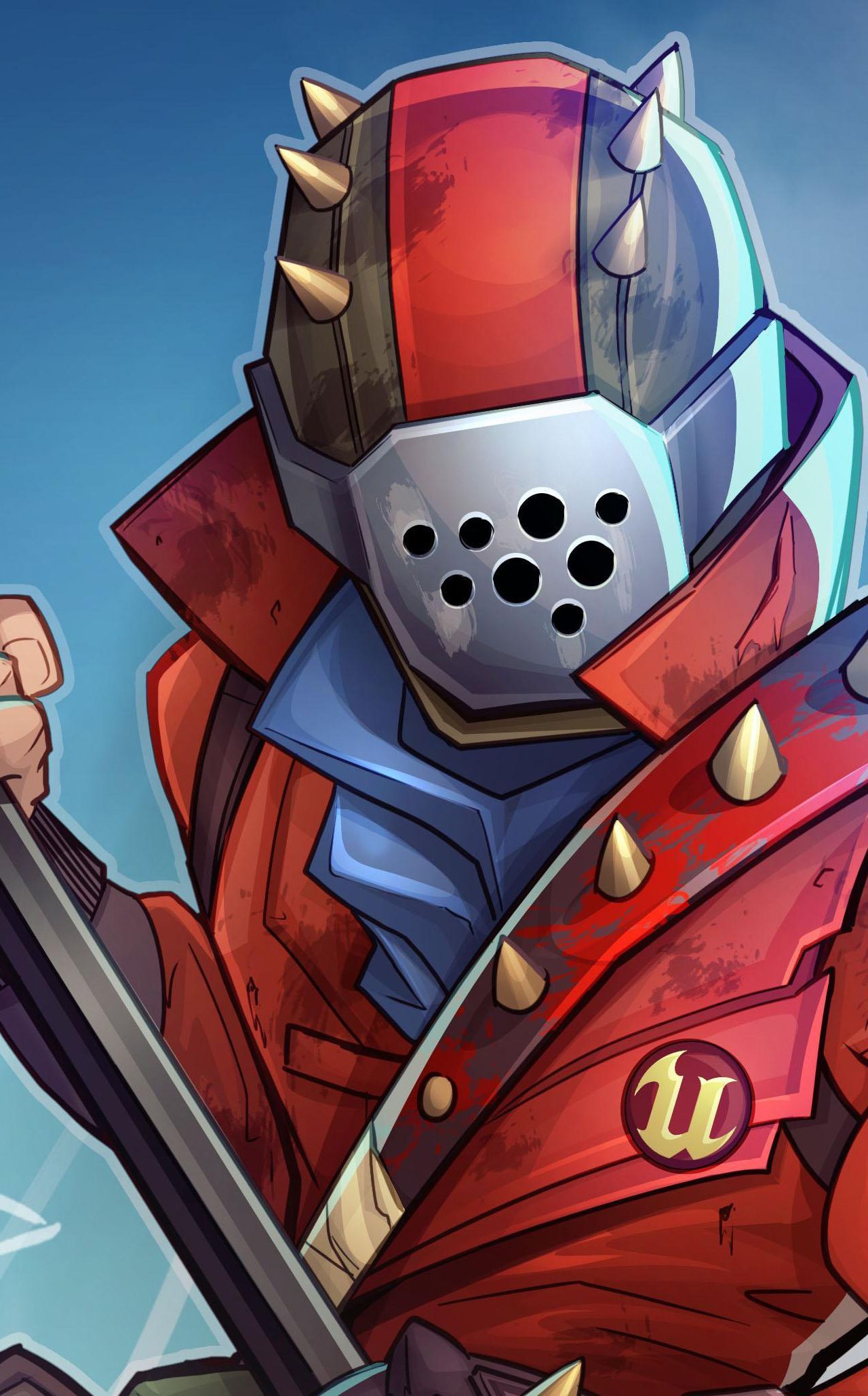 Personaggio Fortnite armatura rossa, 1280x2058 Full HD Verticale, iPhone Pro Max