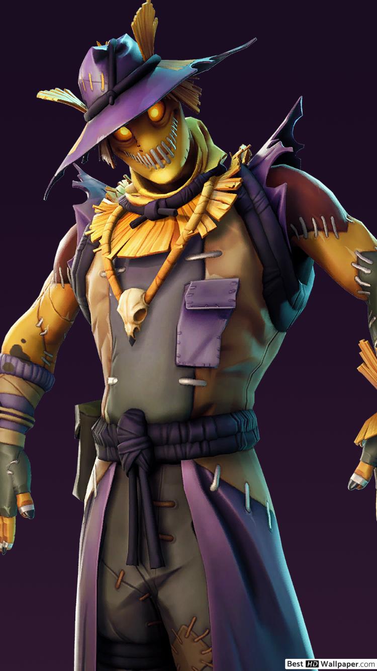 Personaggio spaventapasseri Fortnite, 750x1334 Full HD Verticale, iPhone Air