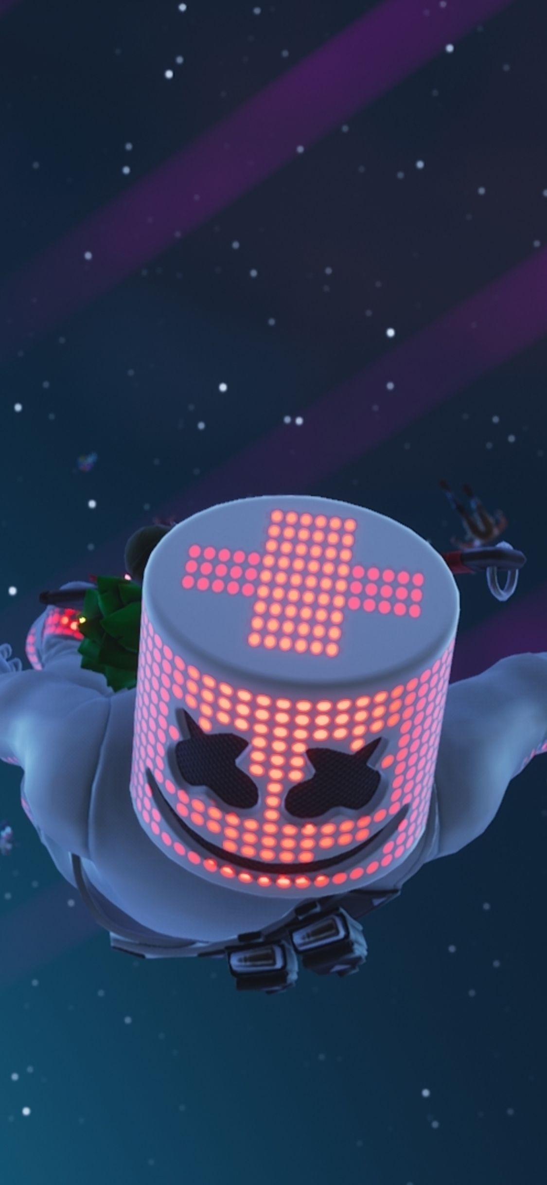Marshmello personaggio Fortnite spazio, battle royale, 1125x2436 Verticale, iPhone Air