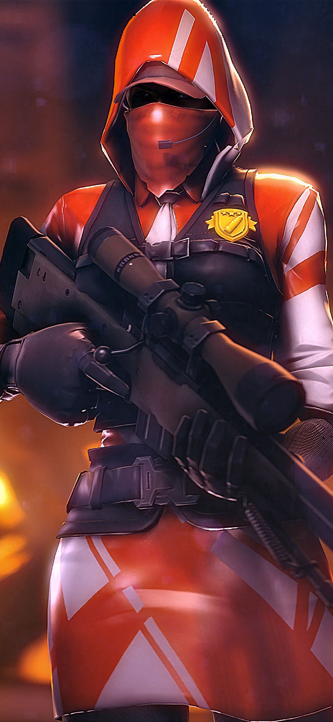 Ace Sniper skin Fortnite, Epic Games, 1125x2436 Full HD Verticale, iPhone Plus