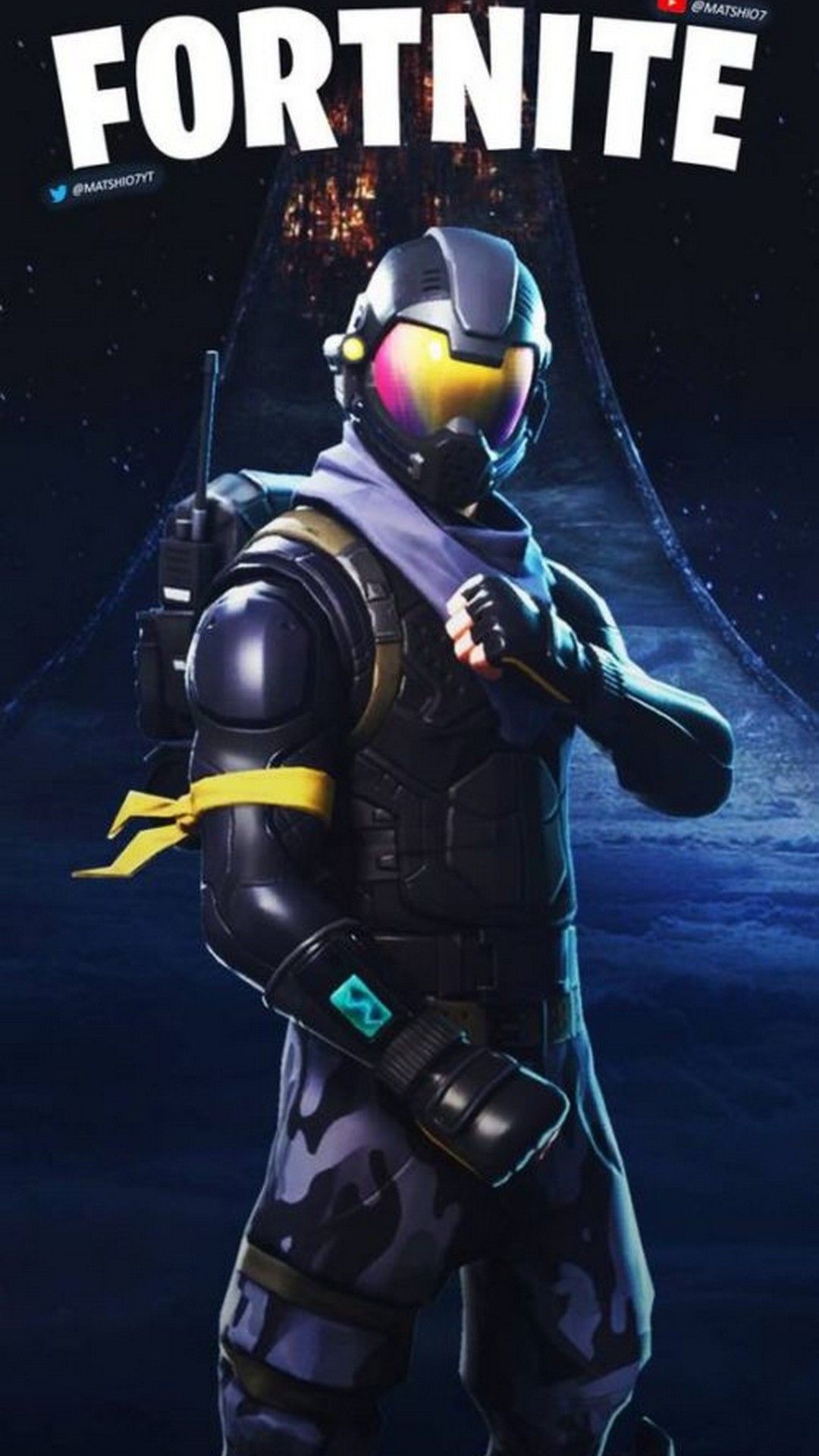 Maschera teschio Fortnite, 4485x7997 Verticale, iPhone