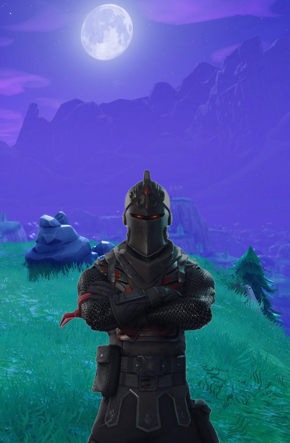Cavaliere Nero Fortnite luna, 936x1432 Verticale, Mobile