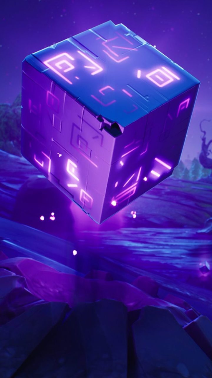 Cubo viola Fortnite, 720x1280 Full HD Verticale, iPhone