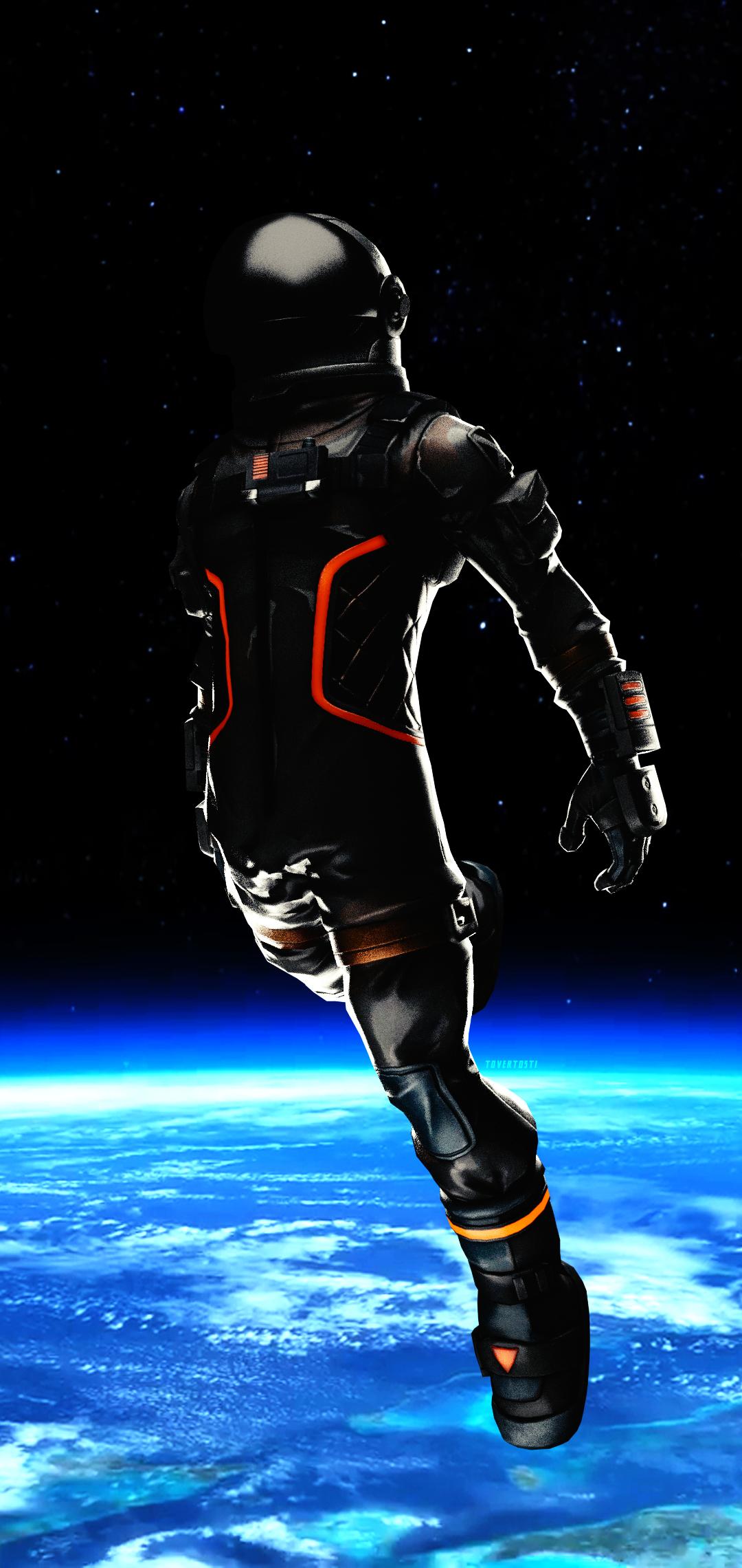 Personaggio Fortnite nello spazio, 1080x2280 Verticale, Mobile